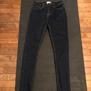 Dark wash skinny jeans
